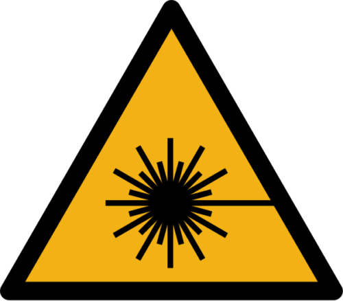 Warnzeichen W004 "Warnung vor Laserstrahl“ selbstklebend
