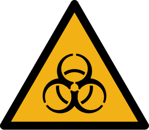 Warnzeichen W009 "Warnung vor Biogefährdung" selbstklebend