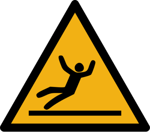 Warnzeichen W011 "Warnung vor Rutschgefahr“ selbstklebend