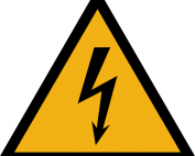Warnzeichen W012 "Warnung vor elektrischer Spannung“ selbstklebend